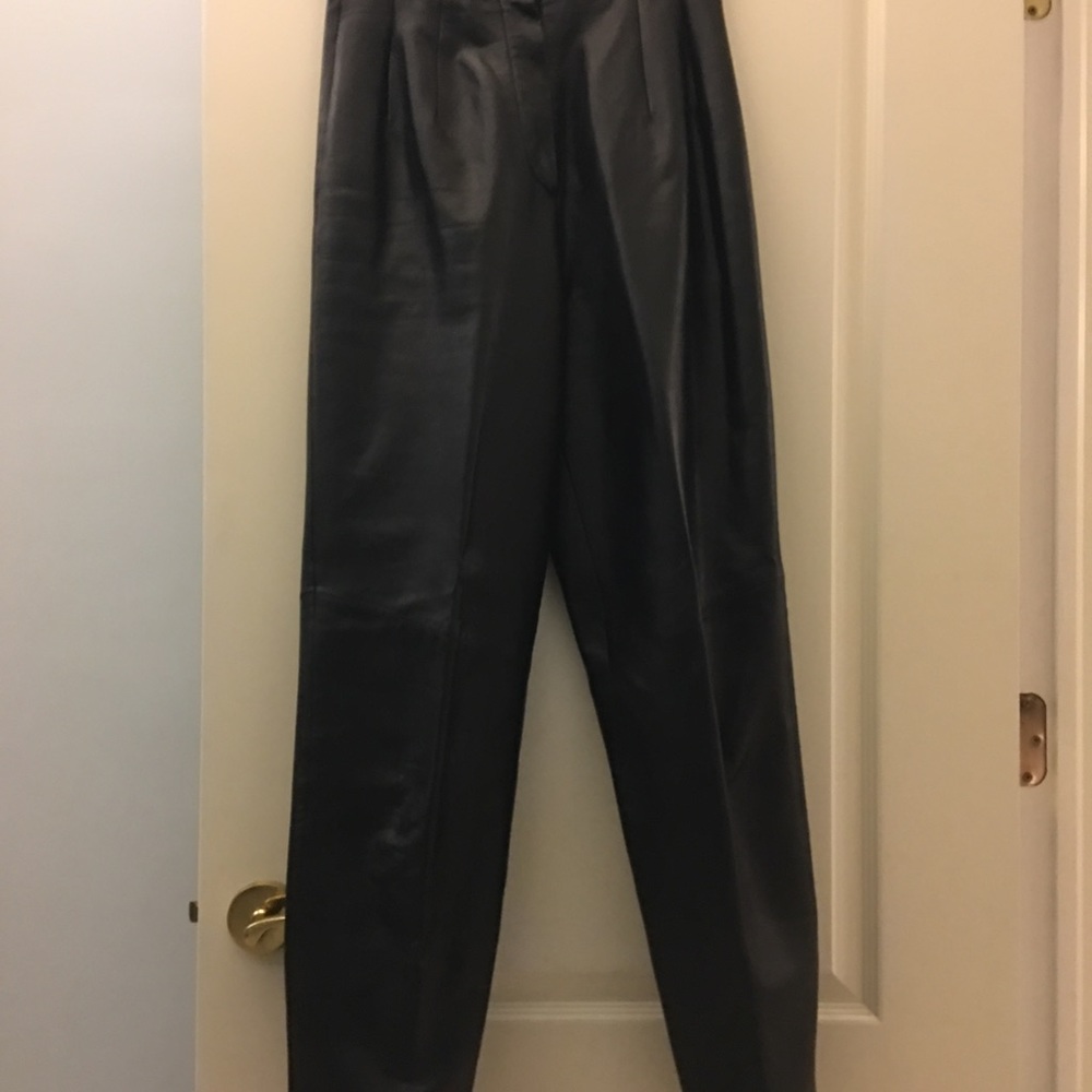 Stunning Black Leather Pants by Dana Brooke